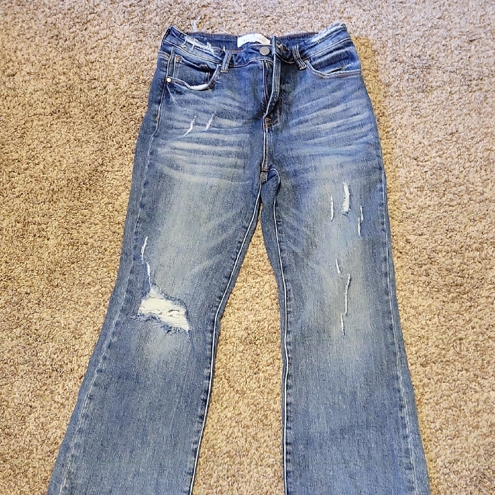 Classic Risen Blue Distressed Women Jeans